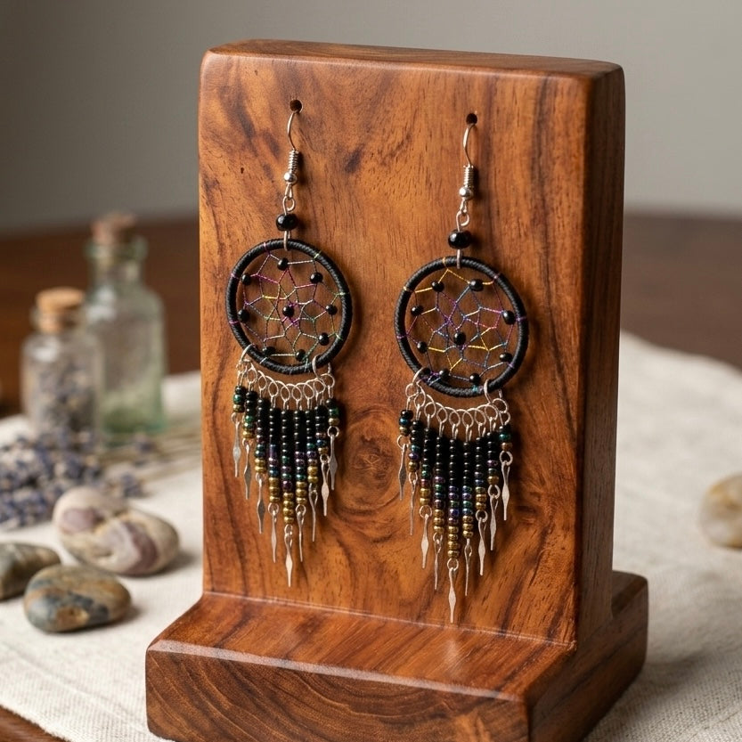 Black/Gold/Dreamcatcher Dangles